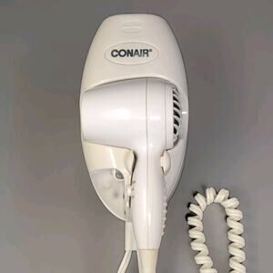 Conair 134R Wall Mounted Hair Dryer White 1500 Watt Auto Off Tested Works